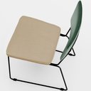 Ver imagem 7 de Cadeira Decorativa Estofada Sala Jantar Allana L02 Facto Verde Musgo Linho Bege Escuro - Lyam Decor