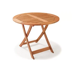 Mesa Dobrável em Madeira Maciça Redonda 90cm Primavera 