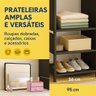 Closet Aberto 2 Colunas Aço Guarda Roupas Desmontável Portátil Prático com Sapateira Embutida - 6
