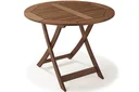 Ver imagem 1 de Mesa Dobrável Redonda Madeira Maciça 90cm Primavera Marrom