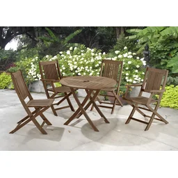 Mesa Dobrável em Madeira Maciça Redonda 90cm Primavera  - 2