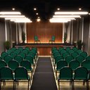 Ver imagem 6 de Kit 8 Cadeiras Hoteleiras Auditório Empilhável Linho M23 Verde - Mpozenato