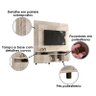 Estante Home Theater Daytona com Aparador Estoril e Mesa de Centro Indianápolis Calacata Off White – - 7