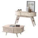 Ver imagem 3 de Estante Home Theater Daytona com Aparador Estoril e Mesa de Centro Indianápolis Calacata Off White –