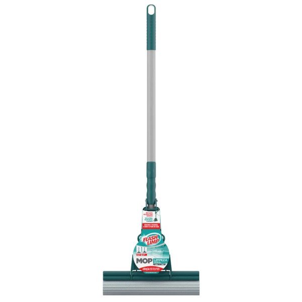 Mop Limpeza Geral Plus FlashLimp Verde e Cinza - 1