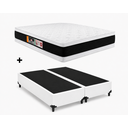 Ver imagem 1 de Cama Box Base Casal Bipartido Branco Colchão Casal Black e White Air Double Face D45 138x188 - Casto