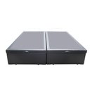 Ver imagem 3 de Cama Box Baú Blindado Queen Bipartido Homequeen Sintético Cinza 41x158x198