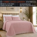 Ver imagem 2 de Cobreleito King Colcha London Bordado Macio Sofisticado:Rosa