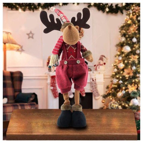 Boneco Rena Decoração Natal em Tecido 50cm