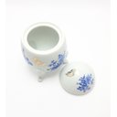 Ver imagem 3 de Porta Joia Ovo em Porcelana - Flores Azul e Borboletas - Grande Cerâmica Maria Sofia