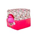 Ver imagem 1 de Cama para Cachorro Toca Quadrada em Corino + Poliéster Rosa Grande (g) 50 X 50 X 50 Cm