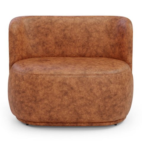 Poltrona e Namoradeira Orgânica Molly Couríssimo Caramelo - Desk Design