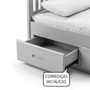 Ver imagem 4 de Cama Viúva com 6 Gavetas em Madeira Maciça Cinza