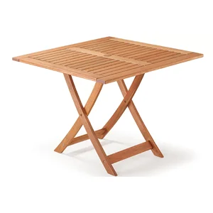 Mesa Dobrável em Madeira Maciça Quadrada 90cm Primavera 
