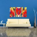 Ver imagem 1 de Quadro Abstrato Arte Moderna Colorido Jogo 3 Peças Para Sala Hall