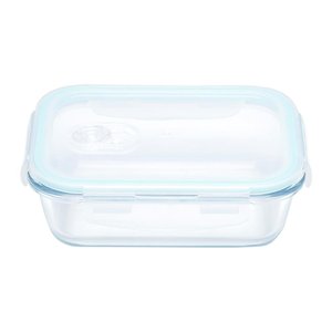 Pote Hermético de Vidro Transparente e Azul 640ml