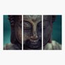 Quadro Buda Religião Estátua Para Sala Hall Mosaico 3 Peças - 3