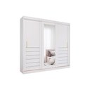 Ver imagem 1 de Guarda Roupa Casal 3 Portas de Correr (1 C- Espelho) e 6 Gavetas Cecilia Branco - Panan