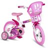 Bicicleta Colli Girl Cadeirinha Aro 12 Com Rodas de Apoio Cestinha Freio V-Brake Branco - 1