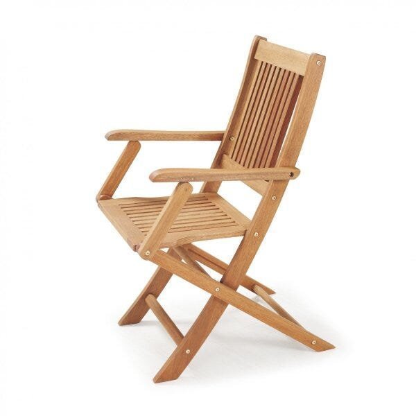 Cadeira Dobrável em Madeira Maciça com Braços Primavera Casa e Jardim Móveis - 2