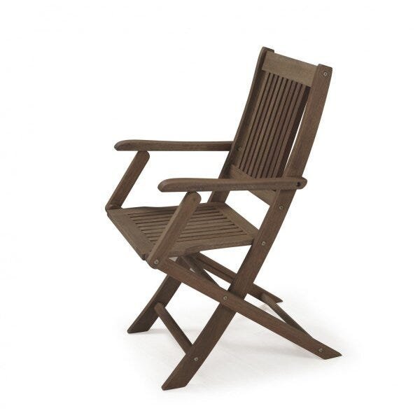 Cadeira Dobrável em Madeira Maciça com Braços Primavera Casa e Jardim Móveis - 2