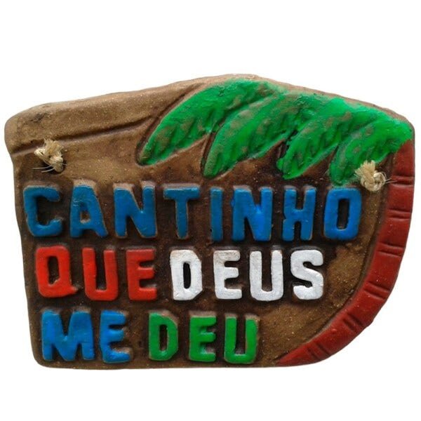 Placa de Churrasco Decorativa - Cantinho que Deus Me Deu