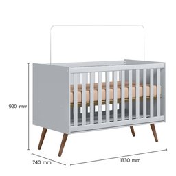 Jogo de Quarto Infantil Q Encanto Retrô Cômoda 4 Gavetas e Berço Cinza - Qmovi - 6 Jogo de Quarto Infantil Q Encanto Retrô Cômoda 4 Gavetas e Berço Cinza - Qmovi - 6