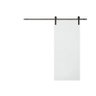 Porta de Correr Branco Prime 210x90 Kit Celeiro Preto - 2