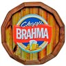 Quadro Tampa de Barril em Madeira Rústica – Cerveja Brahma Chopp - 1