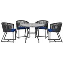 Ver imagem 1 de Mesa com 4 Cadeiras e Noronha Estofado 10 Trama Original Preto