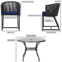 Ver imagem 2 de Mesa com 4 Cadeiras e Noronha Estofado 10 Trama Original Preto