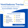 Ventilador de Teto Treviso Preto Confort Led Controle Remoto - 4