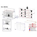 Ver imagem 4 de Berço Americano 3 em 1 com Colchão Incluso e Cômoda 2 Portas 4 Gavetas Realeza Multimóveis