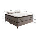 Ver imagem 3 de Cama Box King Valery Pkt 20EPS Molas Ensacadas Invertido Luxo Cinza/Branco