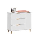 Ver imagem 6 de Quarto de Bebê Completo Retrô Berço 3 em 1 Cômoda Guarda Roupa Melinda