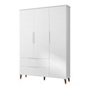 Ver imagem 3 de Quarto de Bebê Completo Retrô Berço 3 em 1 Cômoda Guarda Roupa Melinda