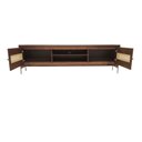 Ver imagem 5 de Rack Sala Tv até 75 Polegadas Paraty 180 Cm Laminado Madeira Pés Metal Palhinha Pinhão