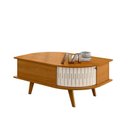 Ver imagem 4 de Estante Home Theater Nilo sem Pés Cinamomo com Mesa de Centro Indianápolis Cinamomo Off White - Made