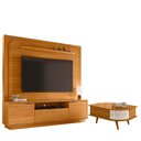 Ver imagem 1 de Estante Home Theater Nilo sem Pés Cinamomo com Mesa de Centro Indianápolis Cinamomo Off White - Made