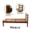 Ver imagem 3 de Cama Solteiro Reforçada em Madeira Maciça Imbuia