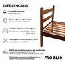 Cama Solteiro Reforçada em Madeira Maciça Imbuia - 5