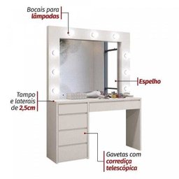 Penteadeira Camarim Berlim Plus Mavaular - 2 Penteadeira Camarim Berlim Plus Mavaular - 2