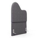 Ver imagem 1 de Cabeceira Orgânica Cama Box Solteiro Sea 90cm com Frame Bouclé Cinza Escuro - Abmaza