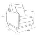 Ver imagem 5 de Kit 3 Poltronas Belga Estofada com Base de Madeira Boucle Bz:liso/bege