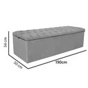 Ver mais imagens de Kit Cabeceira + Calçadeira Baú Capitonê Livia 195cm King Size para Cama Box Suede Bege - Gat Magazin