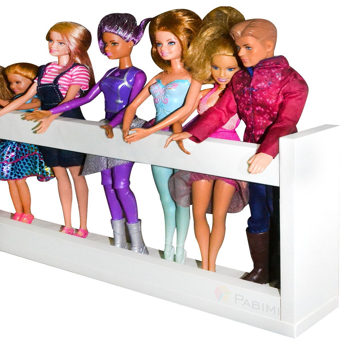 2 Prateleira organizadora bonecas Barbie brinquedo 60x20x7 - 2