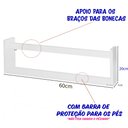 Ver imagem 7 de 2 Prateleira organizadora bonecas Barbie brinquedo 60x20x7