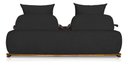 Ver imagem 3 de Sofá Dubai 2 Lugares 1.80m Tecido Bouclê Preto para Sala Bz Home Decor