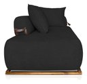 Ver imagem 5 de Sofá Dubai 2 Lugares 1.80m Tecido Bouclê Preto para Sala Bz Home Decor