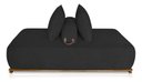 Ver imagem 4 de Sofá Dubai 2 Lugares 1.80m Tecido Bouclê Preto para Sala Bz Home Decor